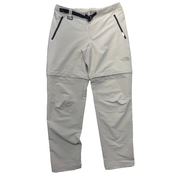 The North Face Pant Mens M Beige Paramount Trail Convertible Belted Hiking 34x30 - Picture 1 of 12